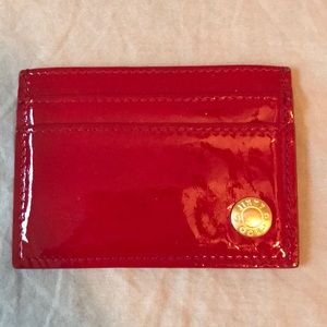 Jimmy Choo red leather card holder